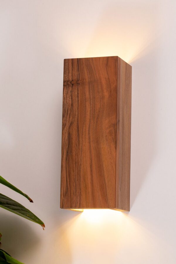 Walnut Wooden Sconce Lamp
