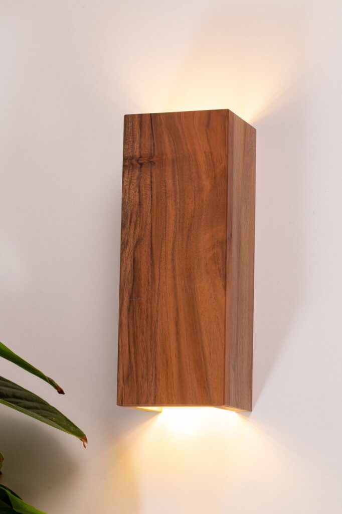 Walnut Wooden Sconce Lamp