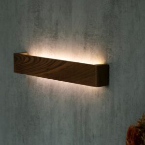 Walnut Minimalist Wooden Linear Wall Lamp