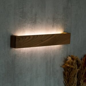 Walnut Minimalist Wooden Linear Wall Lamp
