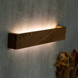 Walnut Minimalist Wooden Linear Wall Lamp