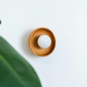 Walnut Round Wall Sconce