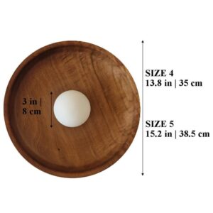 Walnut Round Wall Sconce