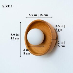 Walnut Round Wall Sconce