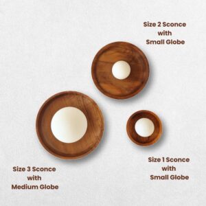 Walnut Round Wall Sconce
