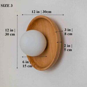 Walnut Round Wall Sconce