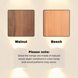 Walnut Minimalist Wooden Linear Wall Lamp