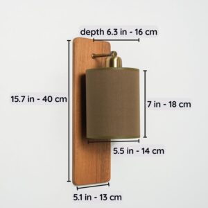 Flush Mount Wall Lamp with Linen Drum Shade
