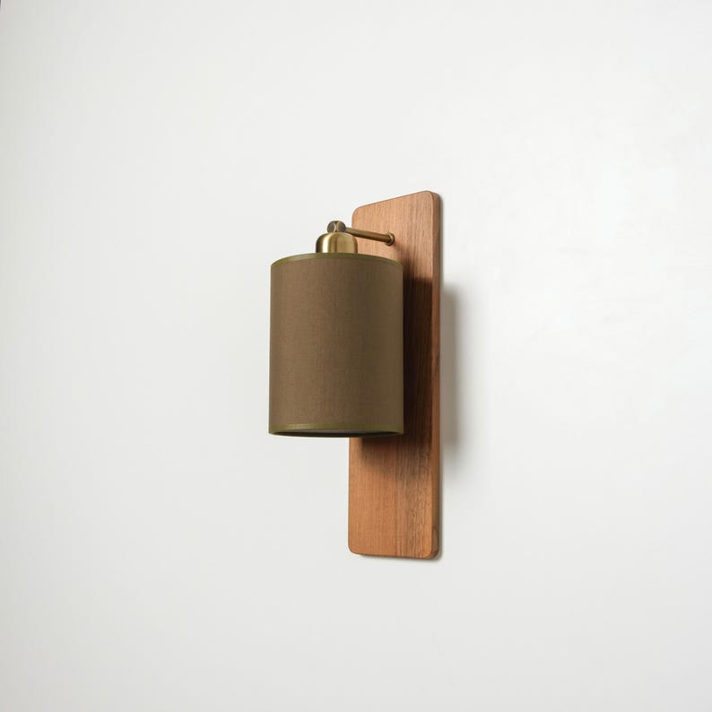 Flush Mount Wall Lamp with Linen Drum Shade