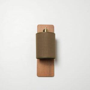 Flush Mount Wall Lamp with Linen Drum Shade