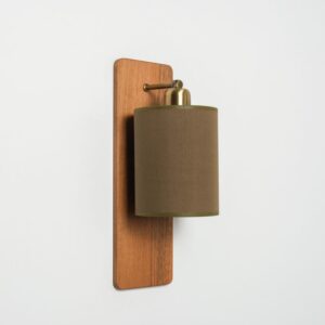 Flush Mount Wall Lamp with Linen Drum Shade